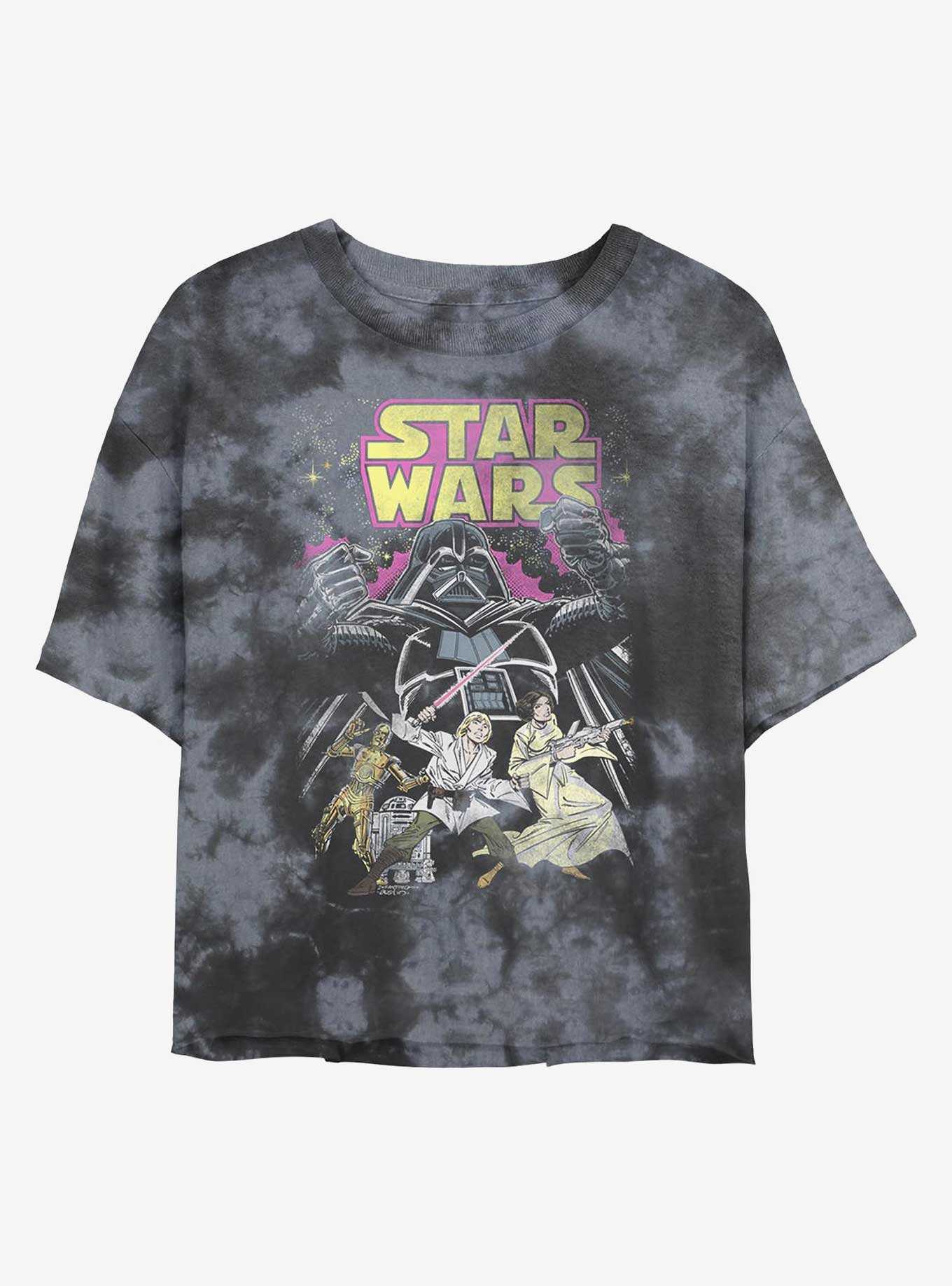 Star Wars Comic Wars Tie-Dye Womens Crop T-Shirt, , hi-res