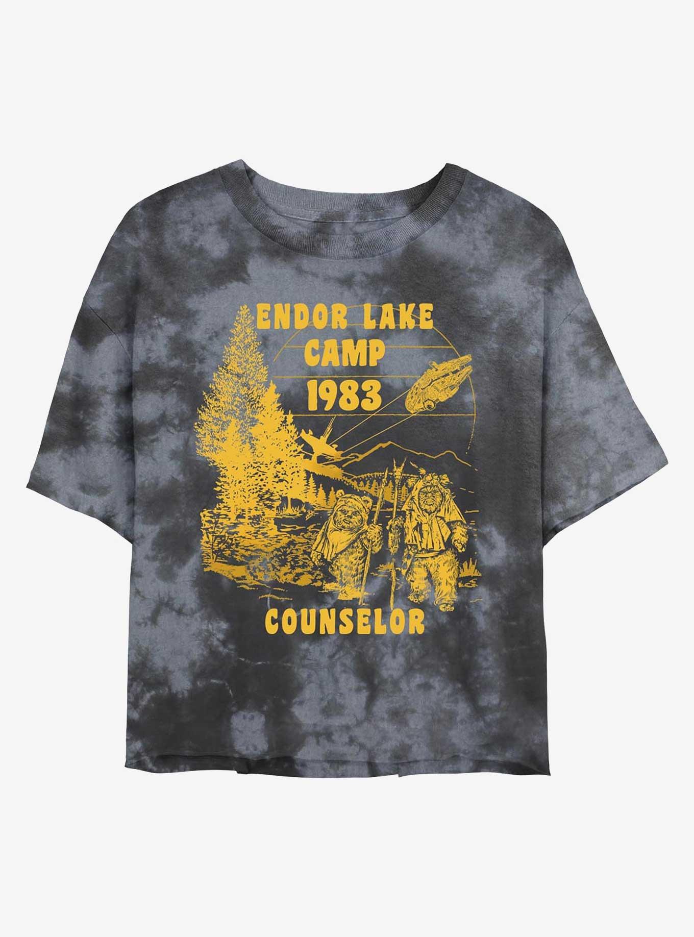 Star Wars Endor Lake Camp Counselor Tie-Dye Womens Crop T-Shirt, , hi-res