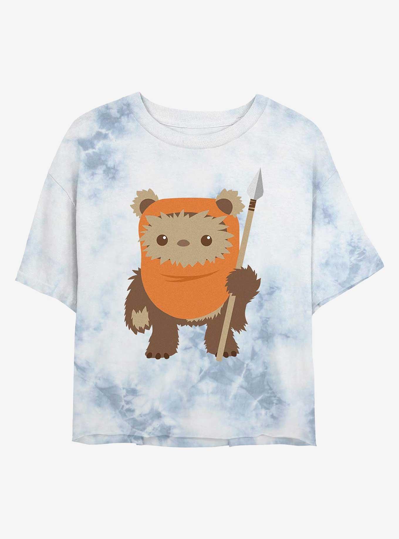 Star Wars Ewok Spear Tie-Dye Womens Crop T-Shirt, , hi-res