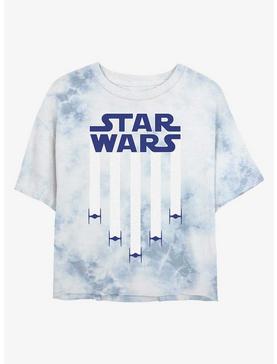 Star Wars Fighter Jets Star Banner Tie-Dye Womens Crop T-Shirt, , hi-res