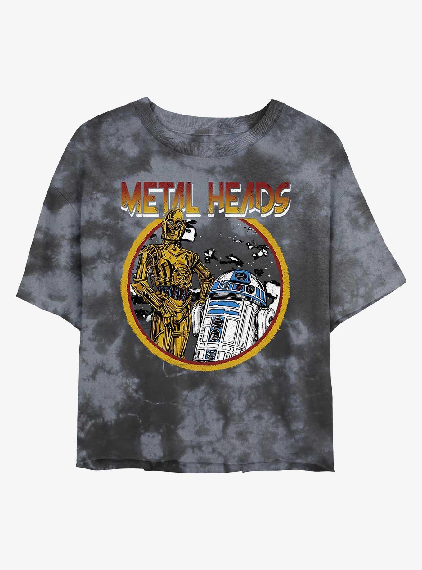 Star Wars Metal Heads Droids Tie-Dye Womens Crop T-Shirt, , hi-res