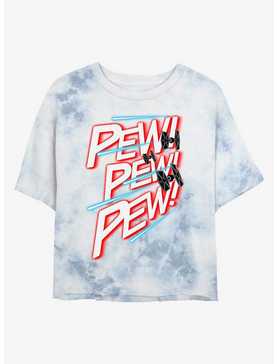 Star Wars Pew Pew Pew Tie-Dye Womens Crop T-Shirt, , hi-res