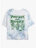 Star Wars Protect Our Forests! Tie-Dye Womens Crop T-Shirt, WHITEBLUE, hi-res