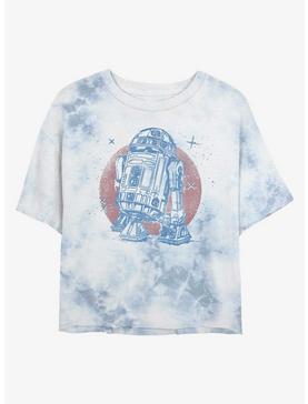 Plus Size Star Wars Retro R2D2 Tie-Dye Womens Crop T-Shirt, , hi-res