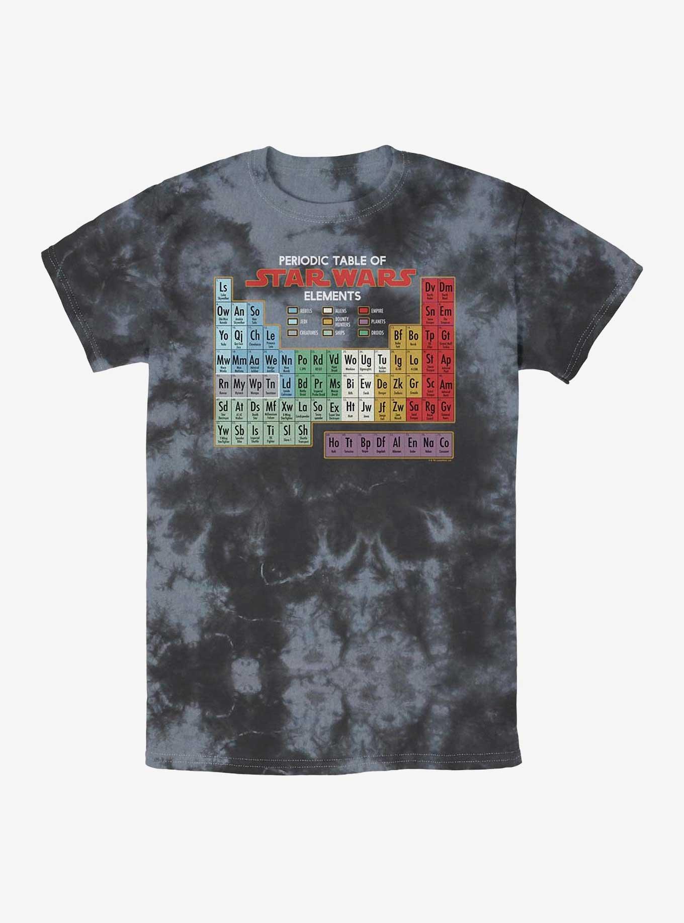 Star Wars Periodic Table Tie-Dye T-Shirt, BLKCHAR, hi-res