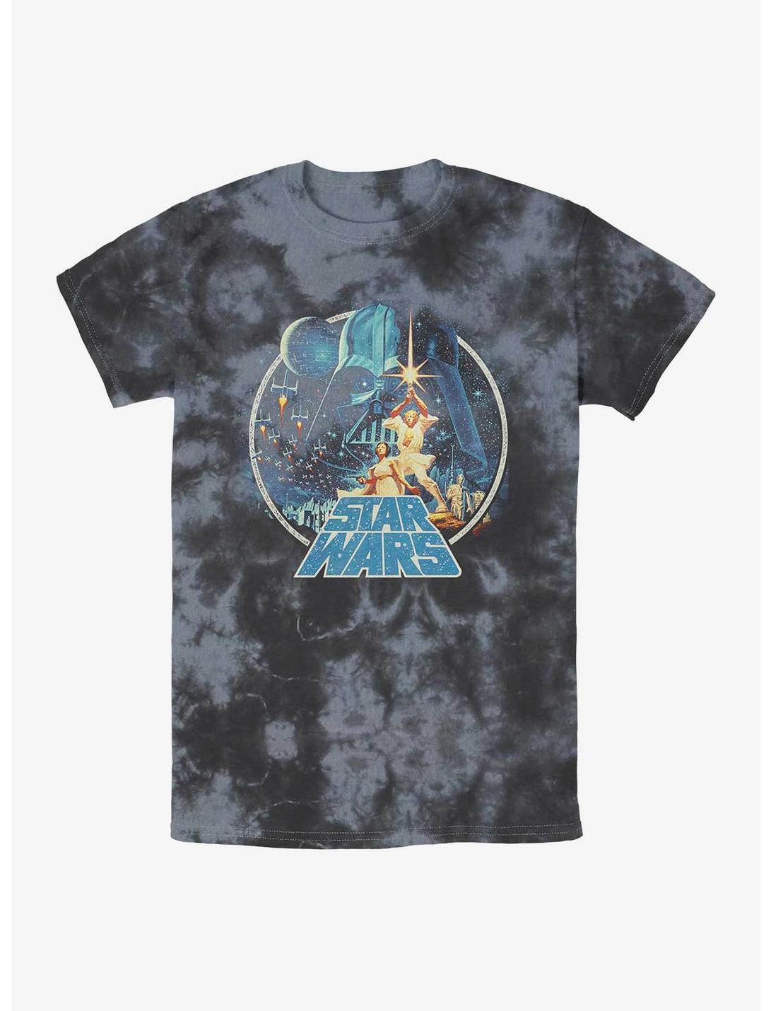 Star Wars Vintage Print Icon Tie-Dye T-Shirt, BLKCHAR, hi-res