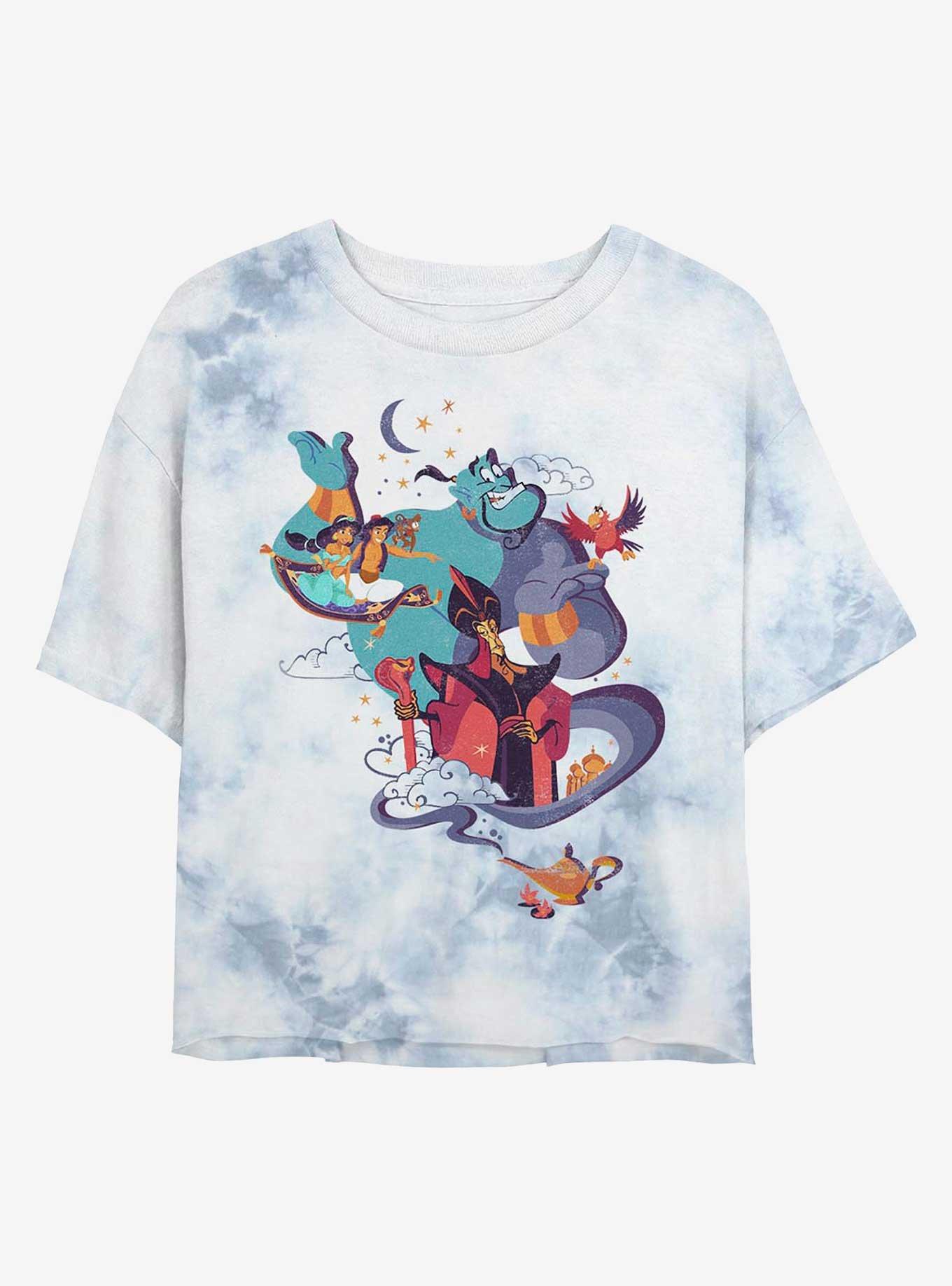 Disney Aladdin Vintage Poster Tie-Dye Womens Crop T-Shirt, , hi-res