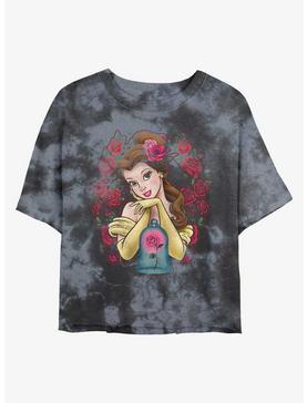 Disney Beauty And The Beast Rose Belle Tie-Dye Womens Crop T-Shirt, , hi-res
