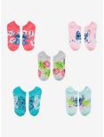 Disney Lilo & Stitch Tropical Flower No-Show Socks 5 Pair, , hi-res