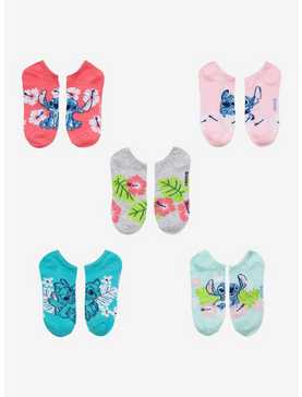 Disney Lilo & Stitch Tropical Flower No-Show Socks 5 Pair, , hi-res