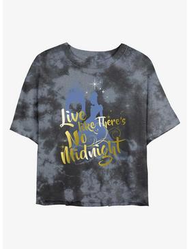 Disney Cinderella Live Like There's No Midnight Tie-Dye Womens Crop T-Shirt, , hi-res