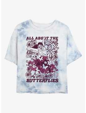 Disney Encanto All About The Butterflies Tie-Dye Womens Crop T-Shirt, , hi-res