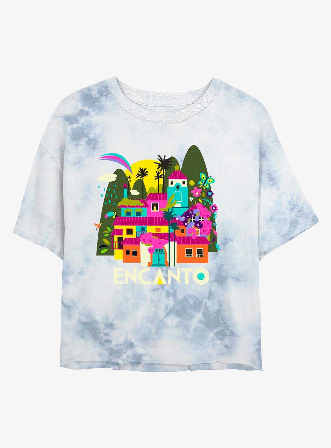 Disney Encanto Encanto House Logo Tie-Dye Womens Crop T-Shirt, , hi-res