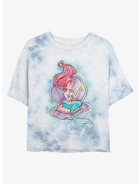 Plus Size Disney The Little Mermaid Shining Voice Tie-Dye Womens Crop T-Shirt, , hi-res