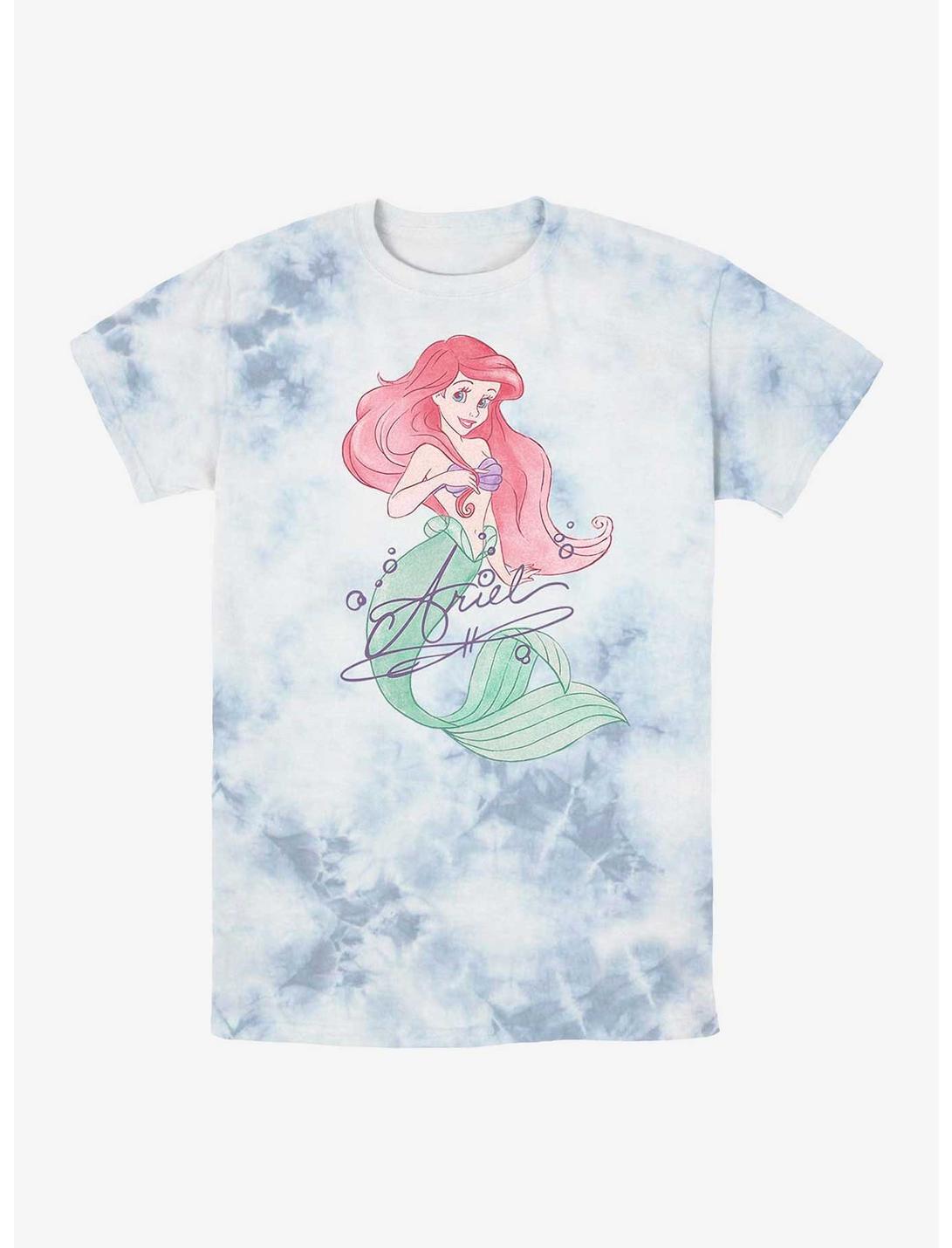Disney The Little Mermaid Signed Ariel Tie-Dye T-Shirt, WHITEBLUE, hi-res