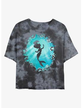 Disney The Little Mermaid Ariel's Grotto Tie-Dye Womens Crop T-Shirt, , hi-res