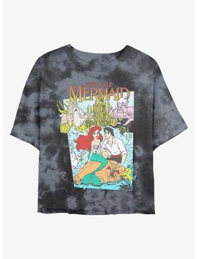Plus Size Disney The Little Mermaid Mermaid Cover Tie-Dye Womens Crop T-Shirt, , hi-res