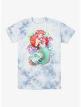Disney The Little Mermaid Anime Style Tie-Dye T-Shirt, WHITEBLUE, hi-res