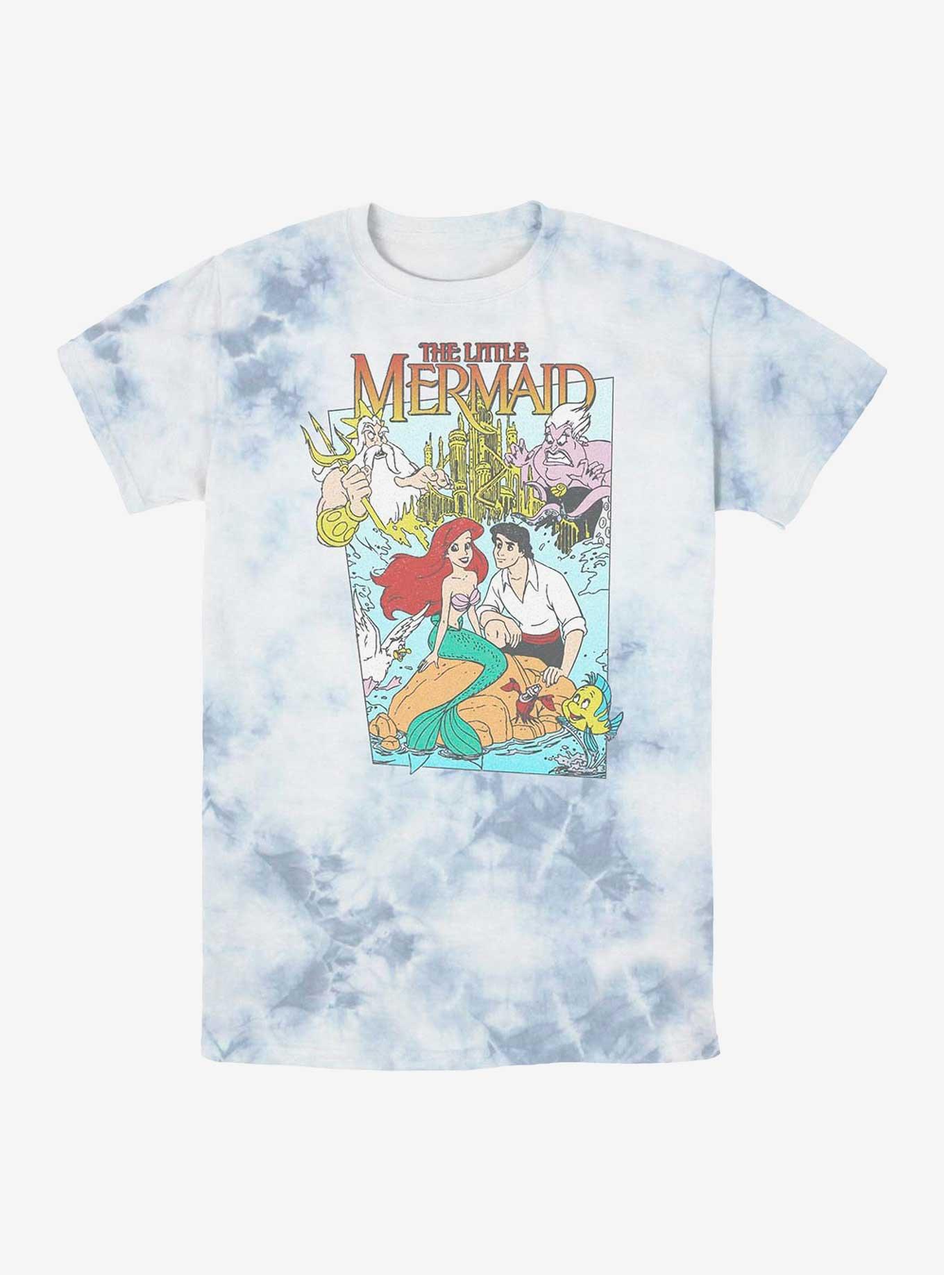 Disney The Little Mermaid Mermaid Cover Tie-Dye T-Shirt, WHITEBLUE, hi-res