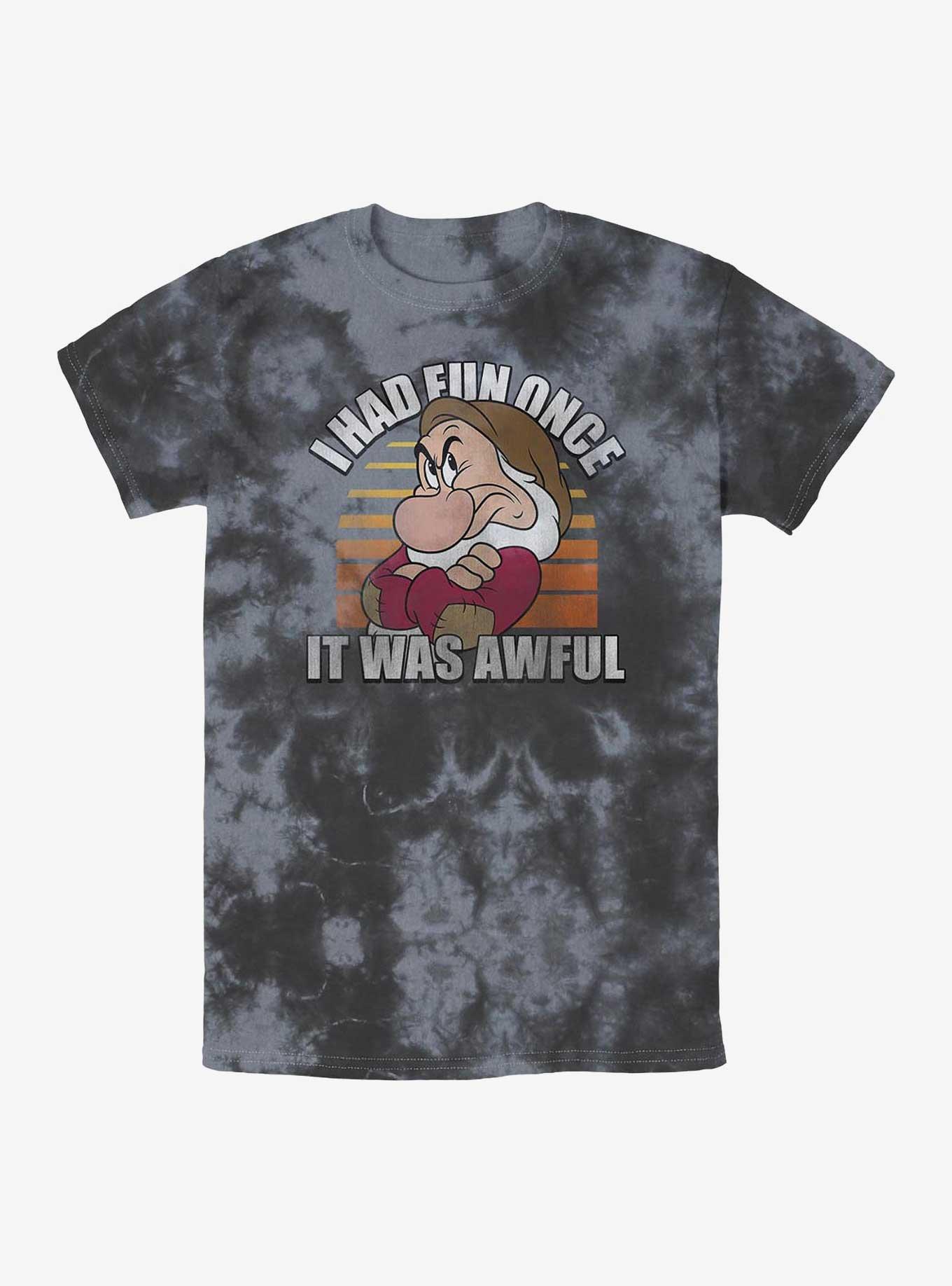 Disney Snow White And The Seven Dwarfs No Fun Tie-Dye T-Shirt, , hi-res