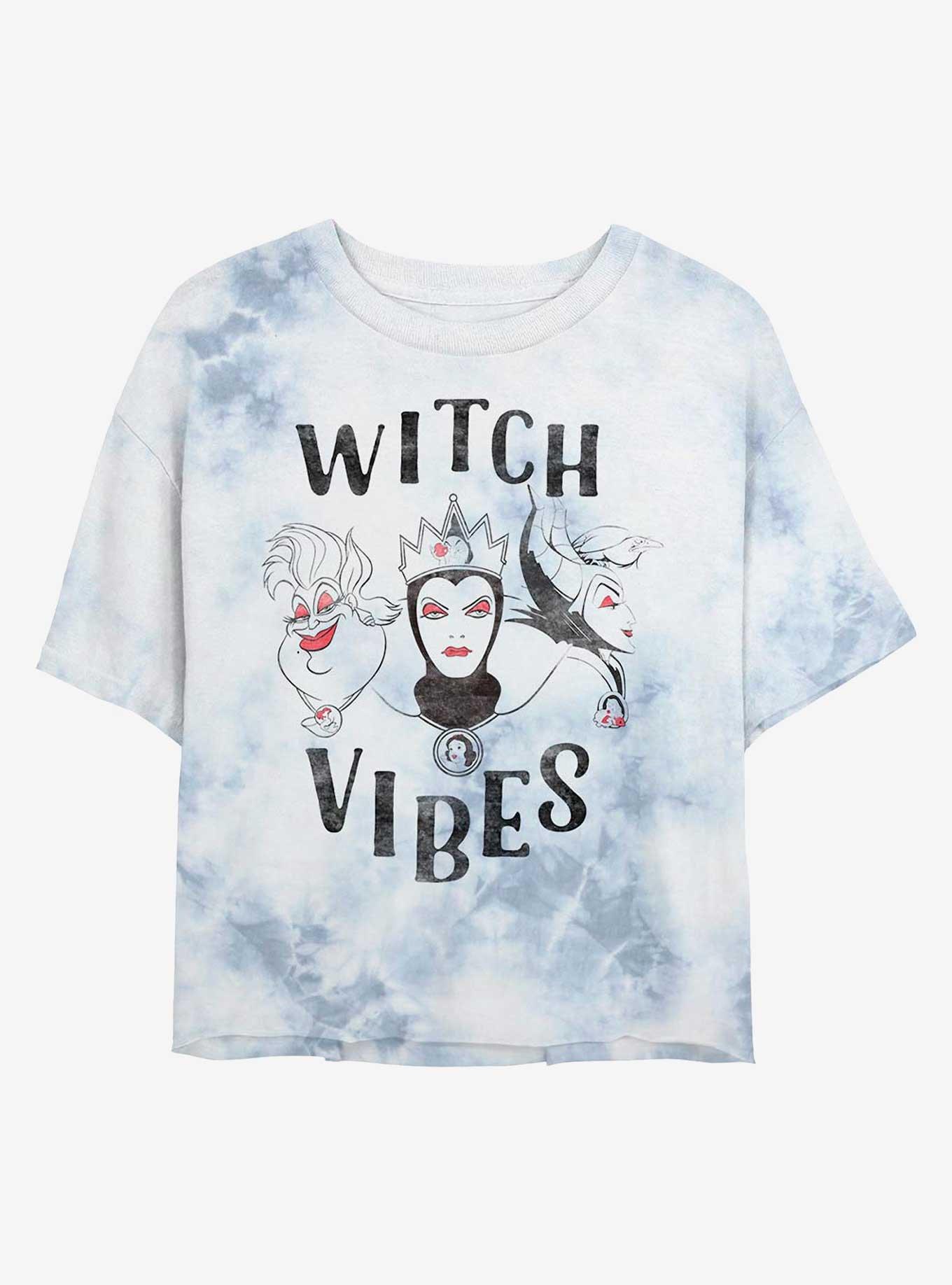 Disney Villains Witch Vibes Tie-Dye Womens Crop T-Shirt, , hi-res