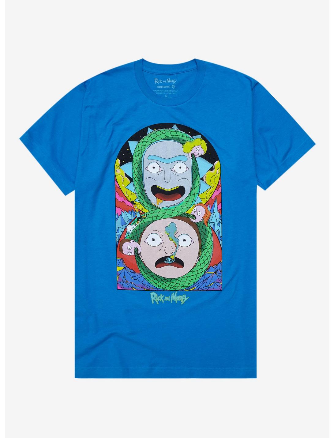 Rick And Morty Infinity Snake T-Shirt, BLUE, hi-res