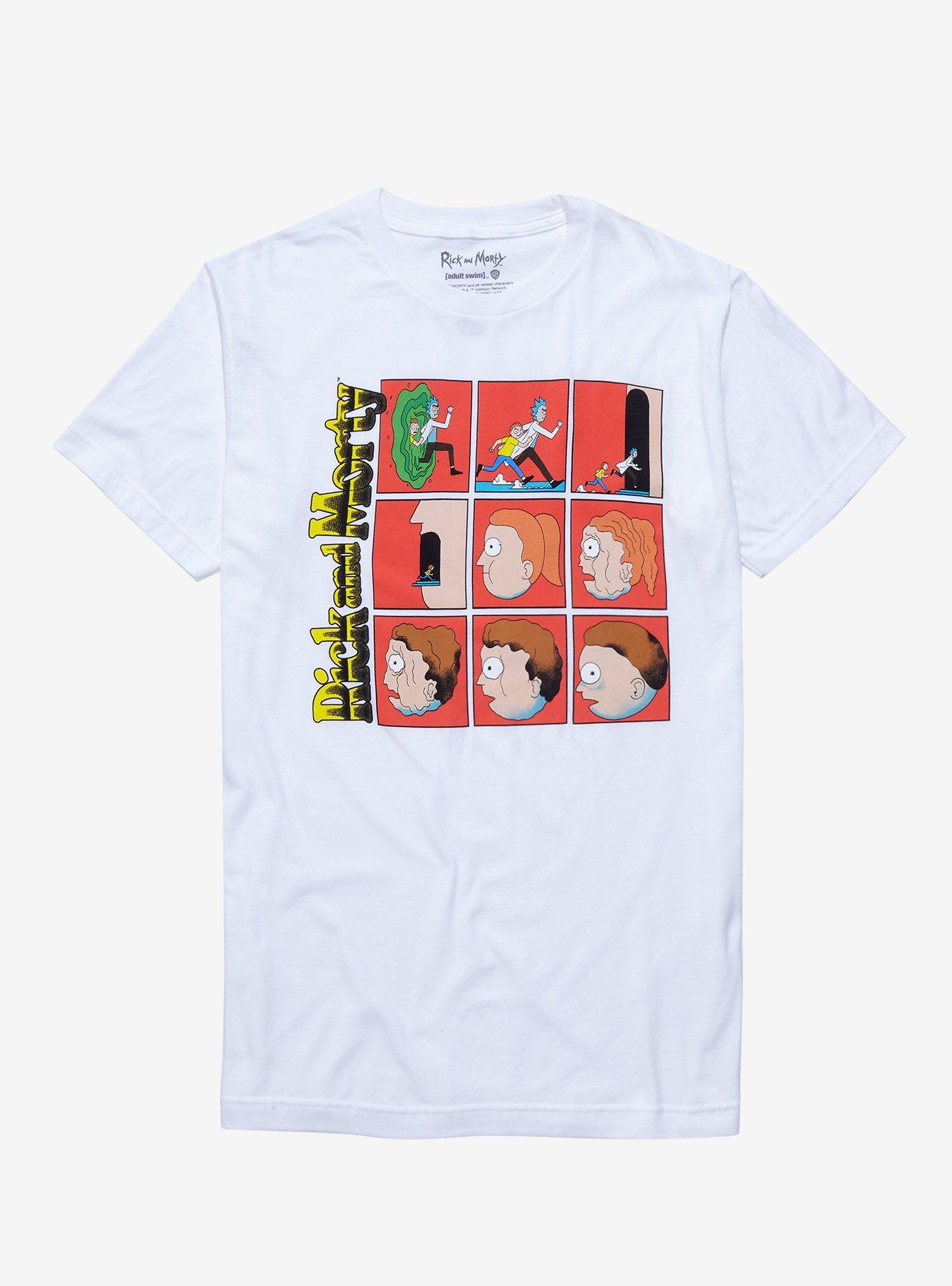 Rick And Morty Face Grid T-Shirt, MULTI, hi-res
