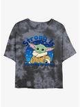 Star Wars The Mandalorian The Child Strong Is The Cuteness Tie-Dye Womens Crop T-Shirt, BLKCHAR, hi-res
