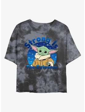 Star Wars The Mandalorian The Child Strong Is The Cuteness Tie-Dye Womens Crop T-Shirt, , hi-res