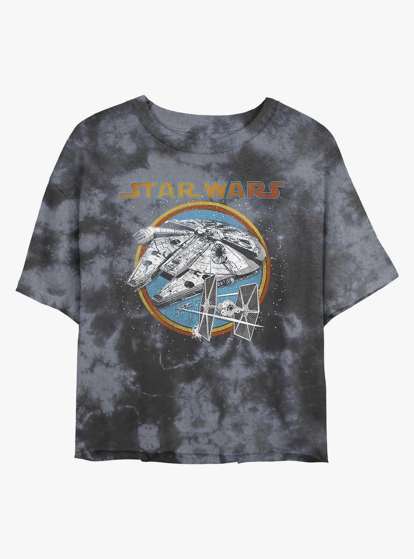 Star Wars Battleship Tie-Dye Womens Crop T-Shirt, , hi-res