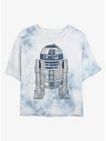 Star Wars Decorative R2D2 Tie-Dye Womens Crop T-Shirt, WHITEBLUE, hi-res