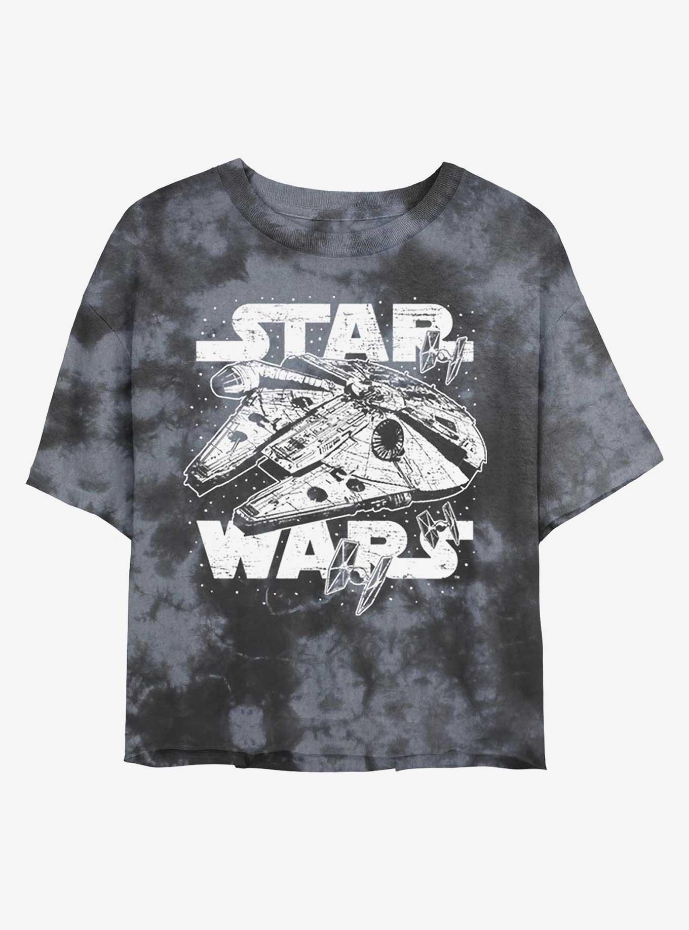 Star Wars Initiating Hyperdrive Tie-Dye Womens Crop T-Shirt, , hi-res