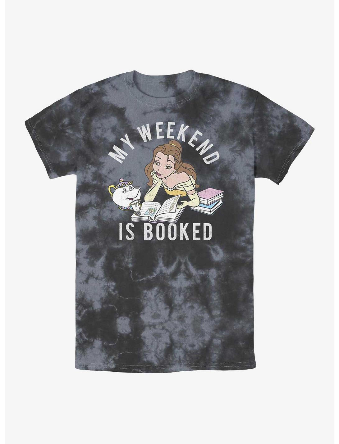 Disney Beauty And The Beast Booked Tie-Dye T-Shirt, BLKCHAR, hi-res