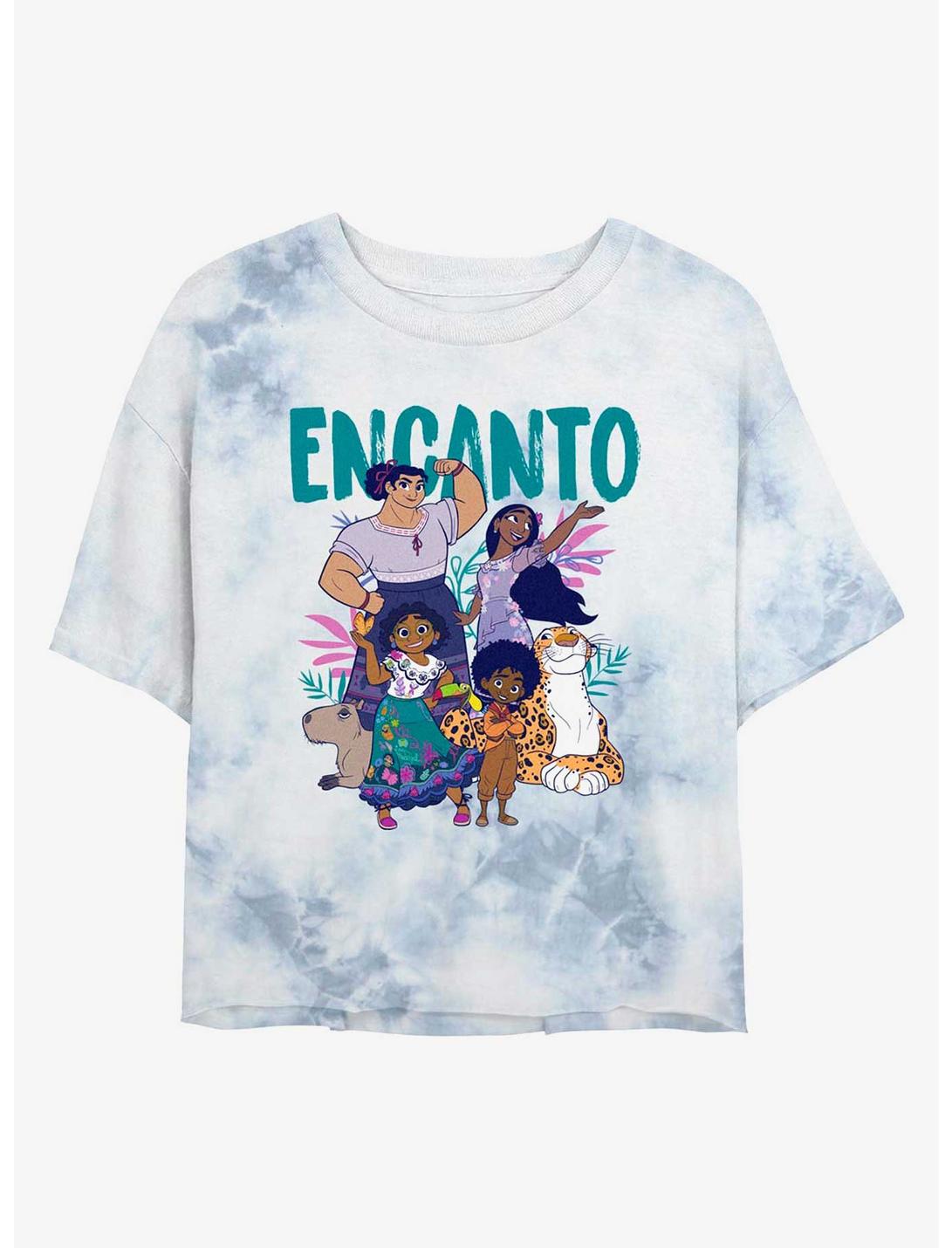 Disney Encanto Together Group Tie-Dye Womens Crop T-Shirt, WHITEBLUE, hi-res
