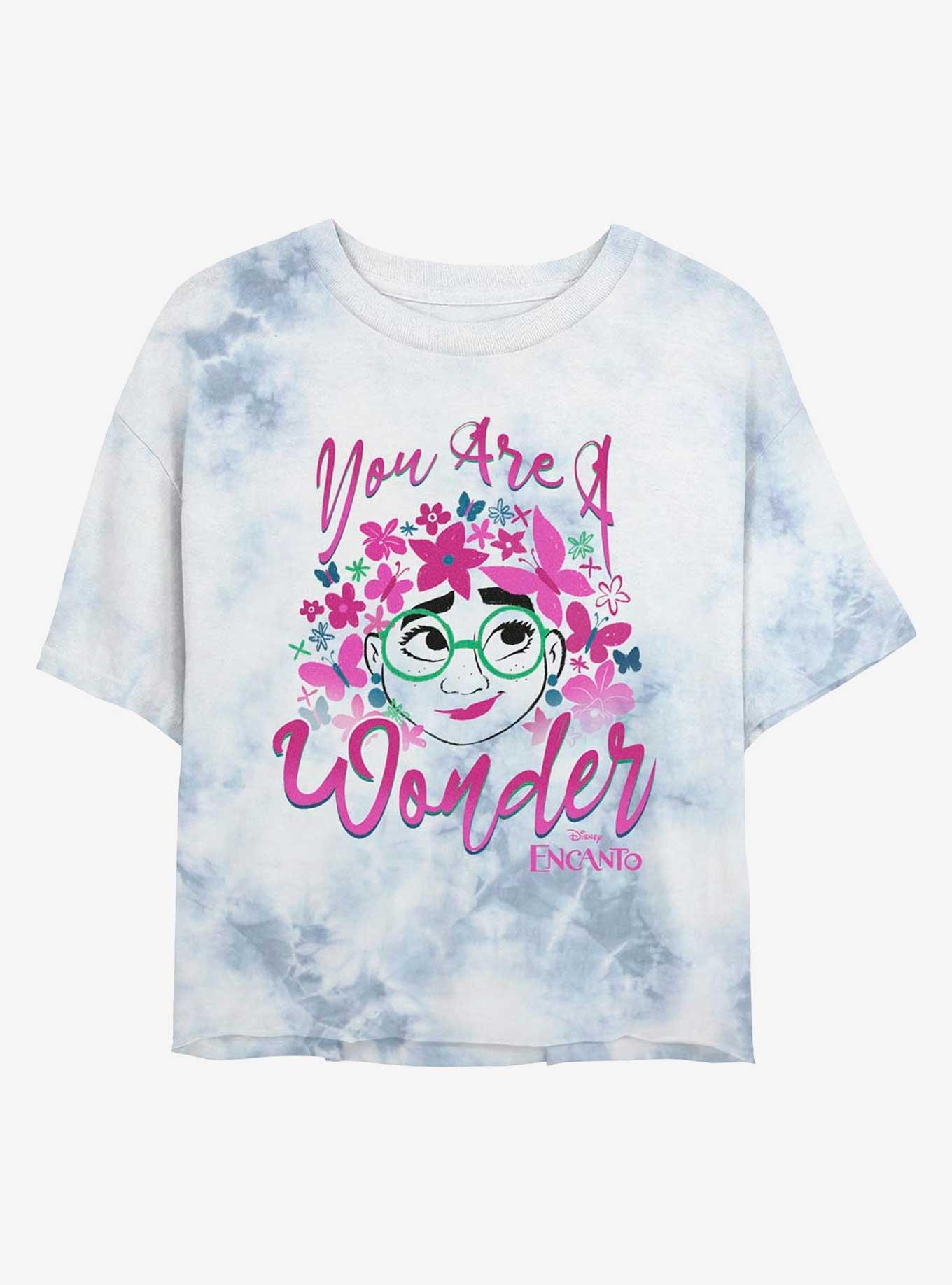 Disney Encanto You Are A Wonder Tie-Dye Womens Crop T-Shirt, WHITEBLUE, hi-res