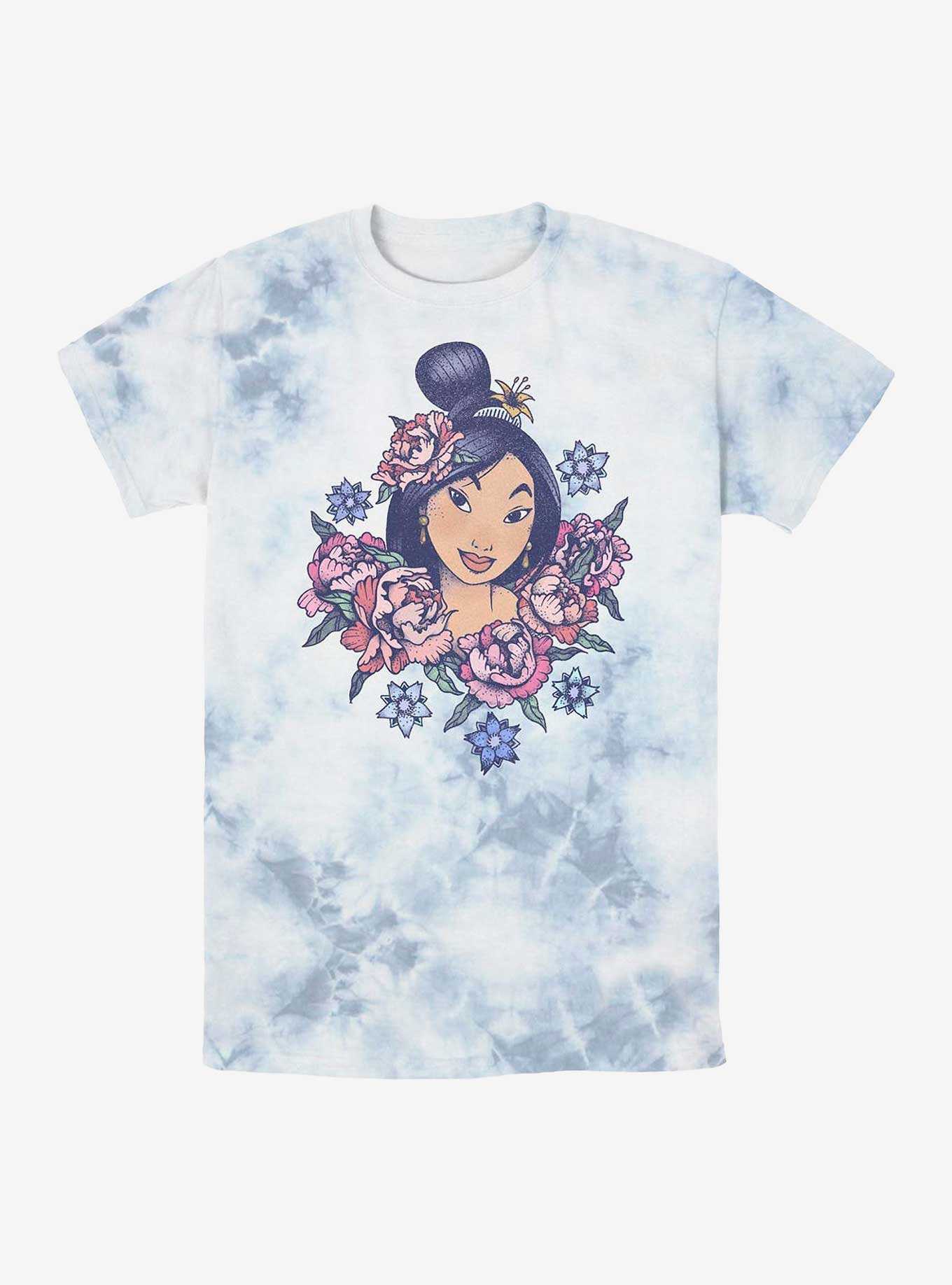 Disney Mulan Floral Portrait Tie-Dye T-Shirt, , hi-res
