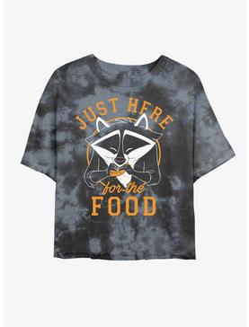 Disney Pocahontas Meeko Just Here For The Food Tie-Dye Womens Crop T-Shirt, , hi-res