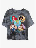 Disney Princesses Big Dreams Tie-Dye Womens Crop T-Shirt, BLKCHAR, hi-res