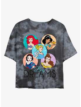 Disney Princesses Big Dreams Tie-Dye Womens Crop T-Shirt, , hi-res