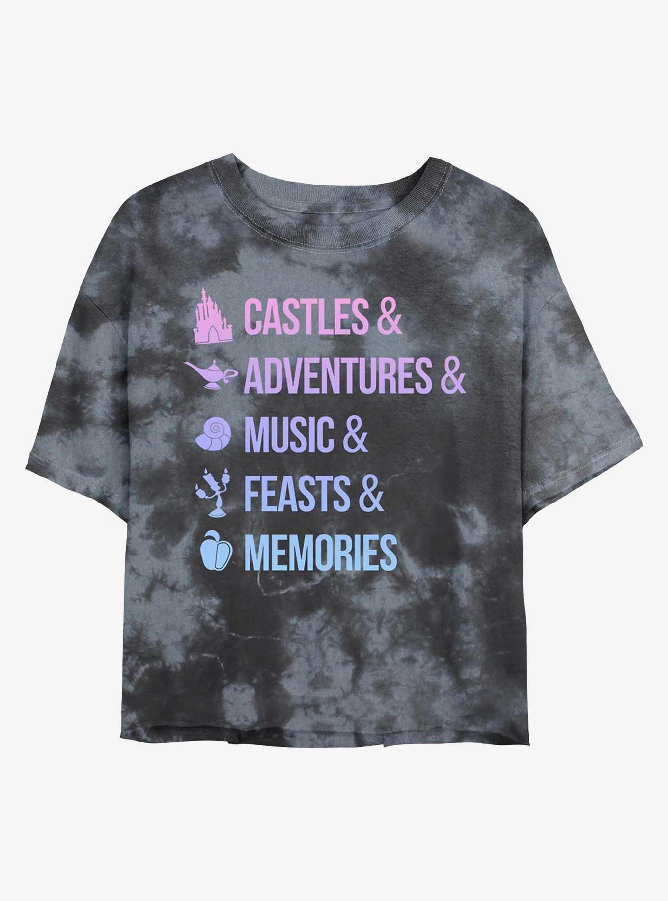 Disney Princesses Just Disney Things Tie-Dye Womens Crop T-Shirt, , hi-res