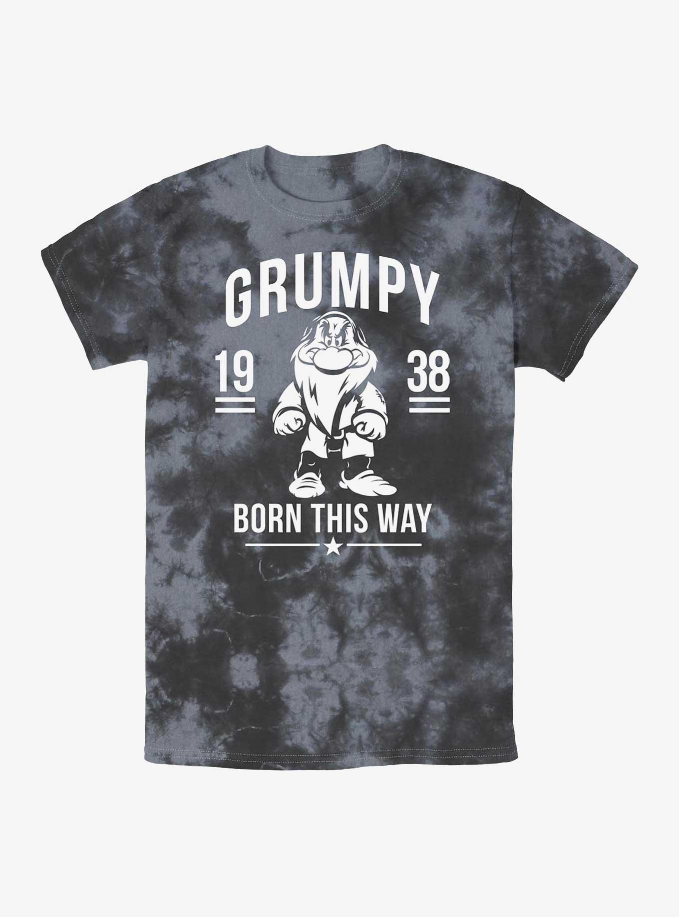 Disney Snow White And The Seven Dwarfs Always Grumpy Tie-Dye T-Shirt, BLKCHAR, hi-res