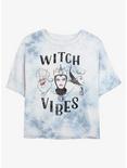 Disney Villains Witch Vibes Tie-Dye Womens Crop T-Shirt, WHITEBLUE, hi-res