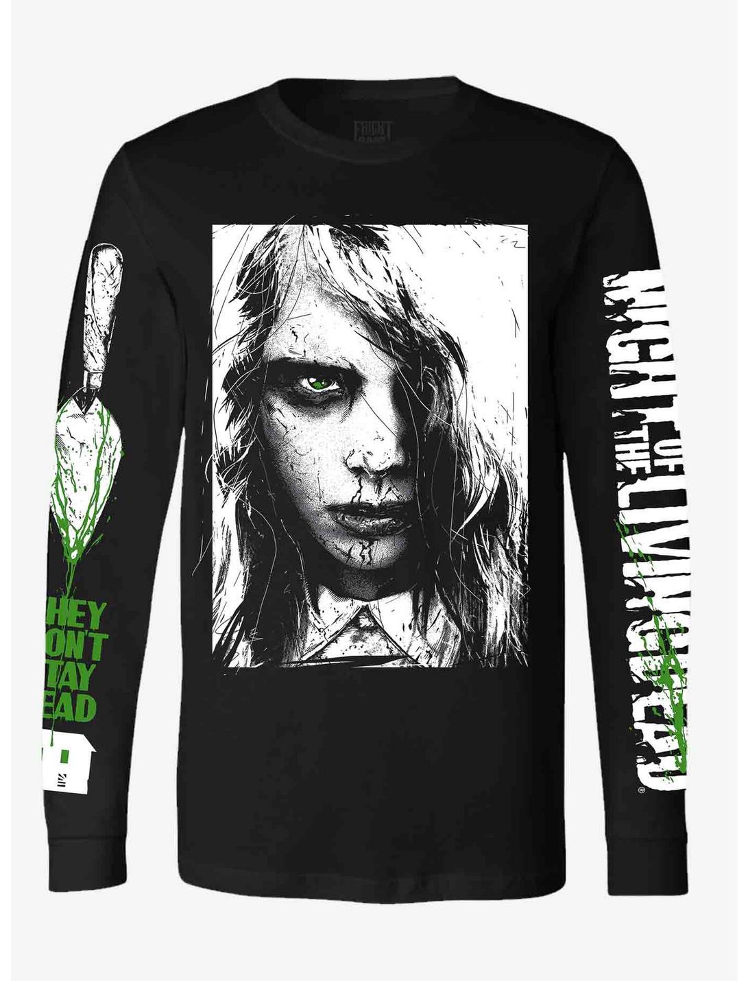 Night Of The Living Dead Zombie Long-Sleeve T-Shirt, BLACK, hi-res