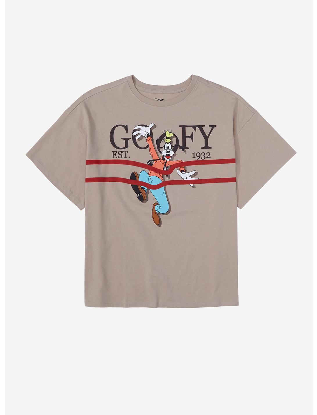 Disney Goofy Stripe Character T-Shirt - BoxLunch Exclusive, OFF WHITE, hi-res