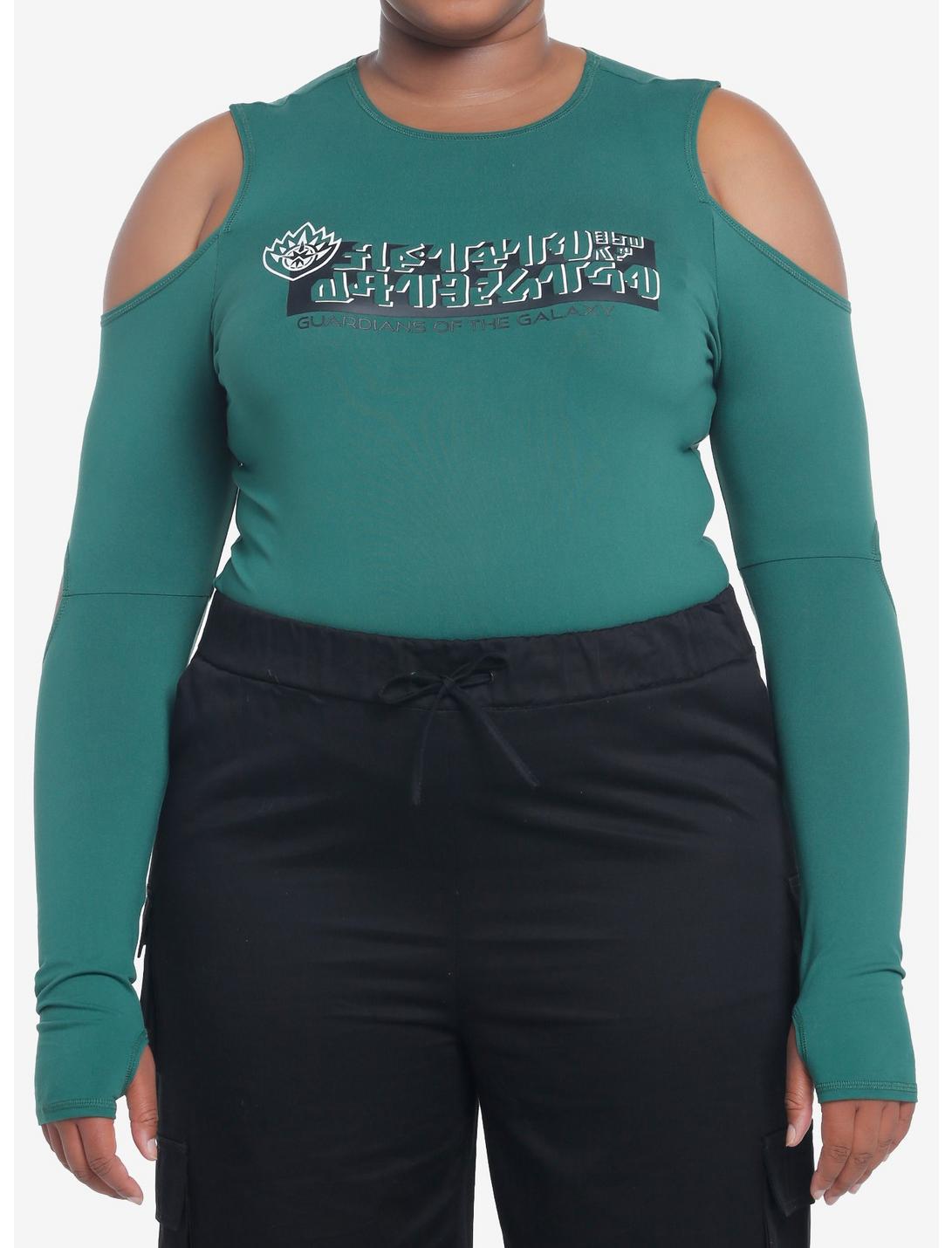 Her Universe Marvel Guardians Of The Galaxy: Volume 3 Mantis Long-Sleeve Top Plus Size, DARK GREEN, hi-res