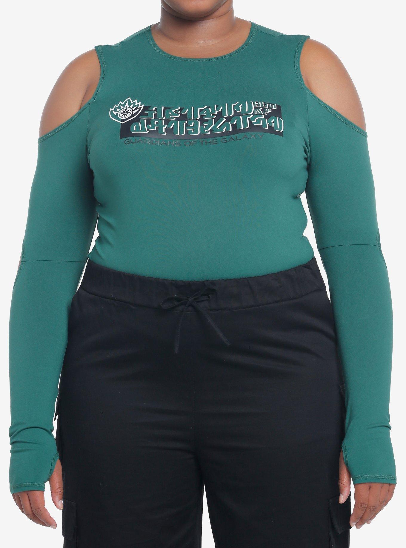 Her Universe Marvel Guardians Of The Galaxy: Volume 3 Mantis Long-Sleeve Top Plus Size, DARK GREEN, hi-res