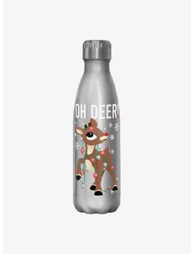 Rudolph The Red-Nosed Reindeer Oh Deer Christmas Lights Water Bottle, , hi-res