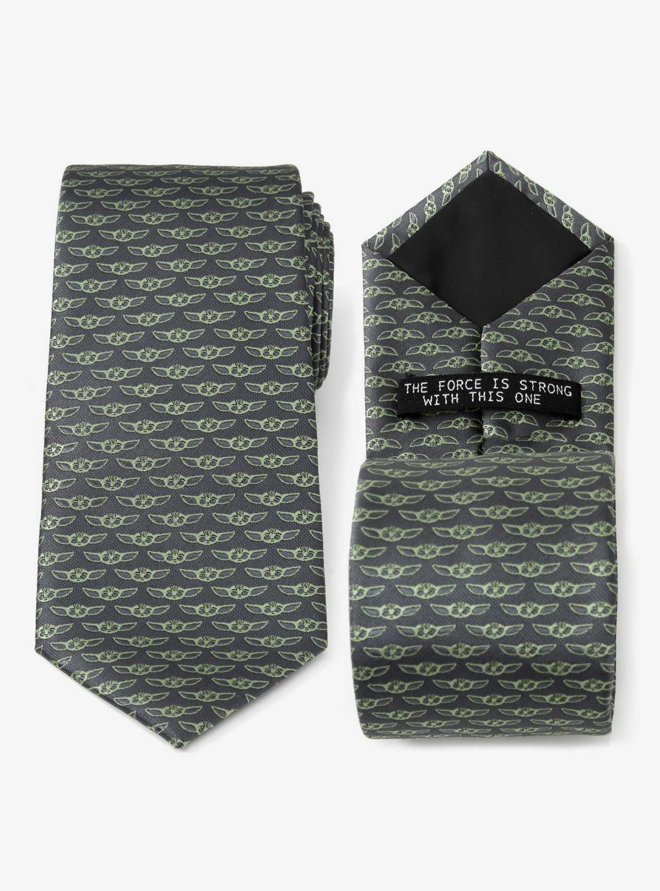 Star Wars The Mandalorian The Child "The Force is Strong With This One" Men's Tie, , hi-res
