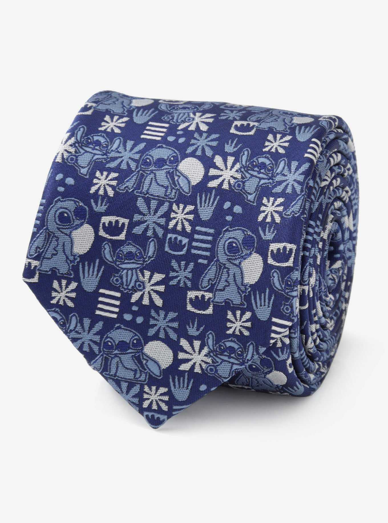 Disney Lilo & Stitch Blue Tropical Men's Tie, , hi-res