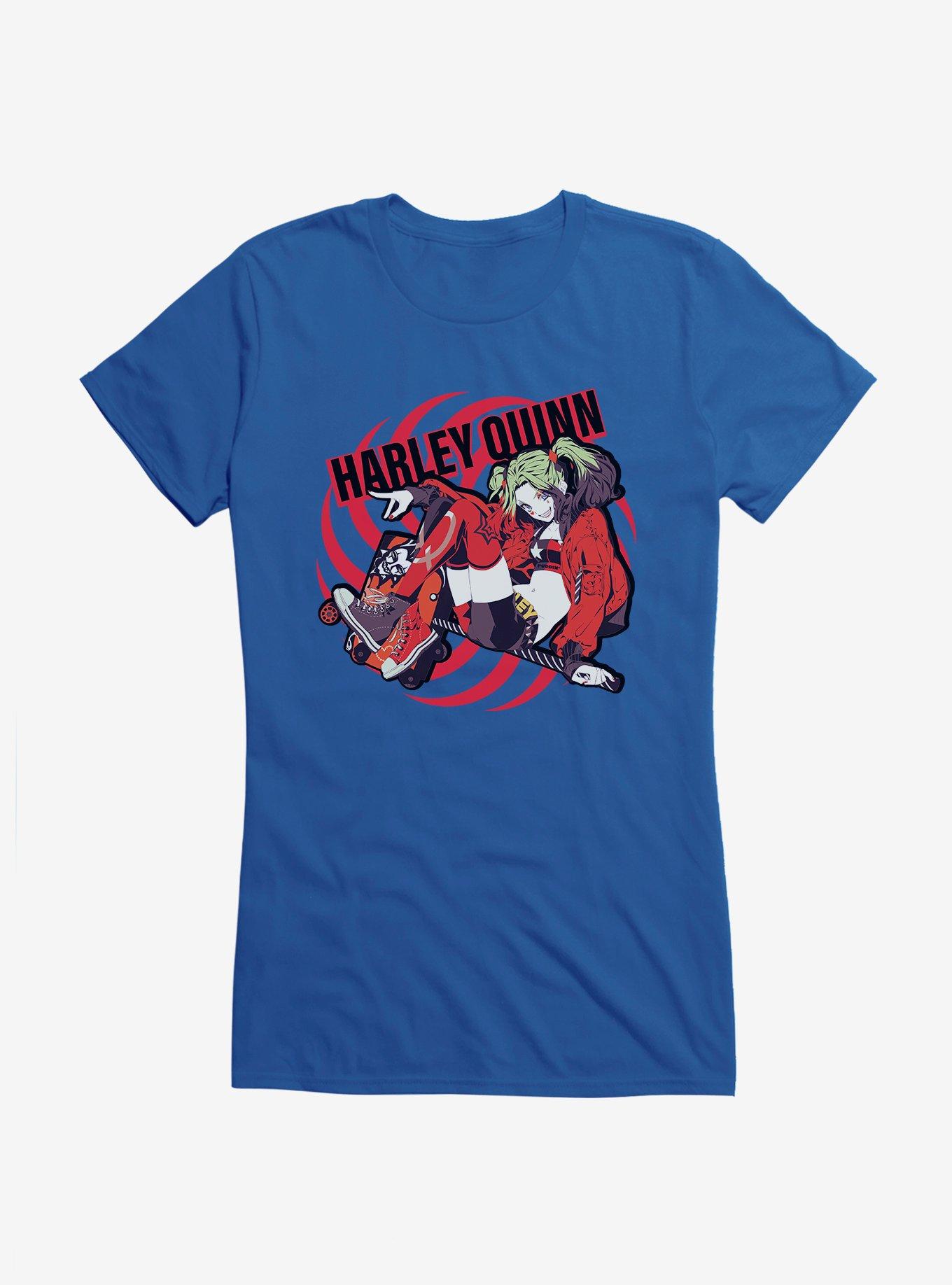 Harley Quinn Anime Hypnosis Girls T-Shirt, ROYAL, hi-res